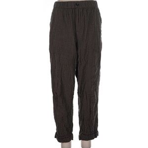 PACT Coastal Double Gauze Autumn Gingham Plaid Brown Pant large